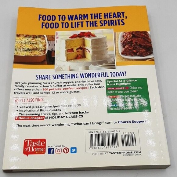 Taste of Home New Church Supper Cookbook Collection of Recipes for Get Togethers - Picture 2 of 11